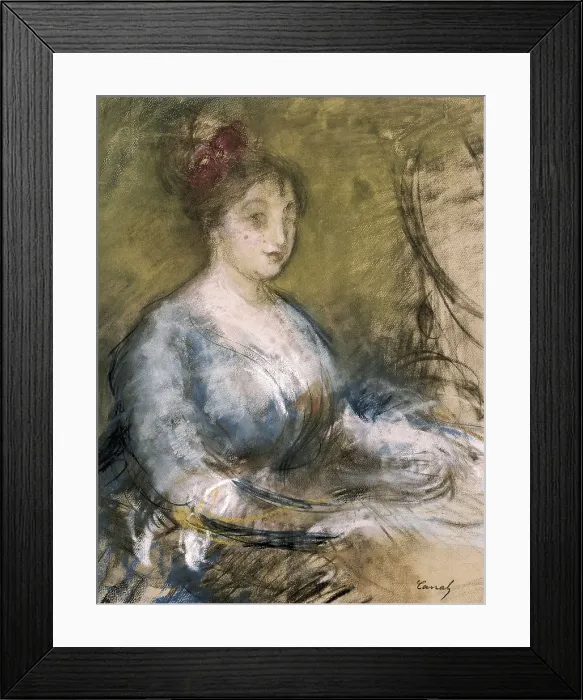 Framed Print : CANALS i LLAMBI, Ricard (1876-1931). Female Figure. Impressionism. Pastel. Private Collection. AISA / Everett Collection**US SALES ONLY**