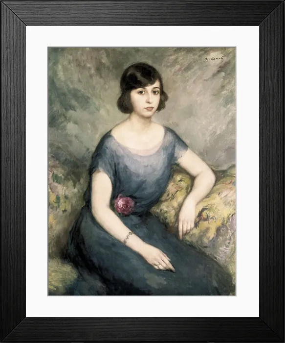 Framed Print : CANALS i LLAMBI, Ricard (1876-1931). Benedetta and the son Ricard. Impressionism. Oil on canvas. Private Collection. AISA / Everett Collection**US SALES ONLY**