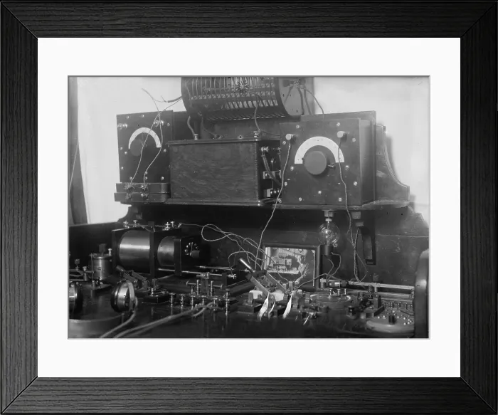 Framed Print : Amateur wireless station, photograph, circa 1910-1915