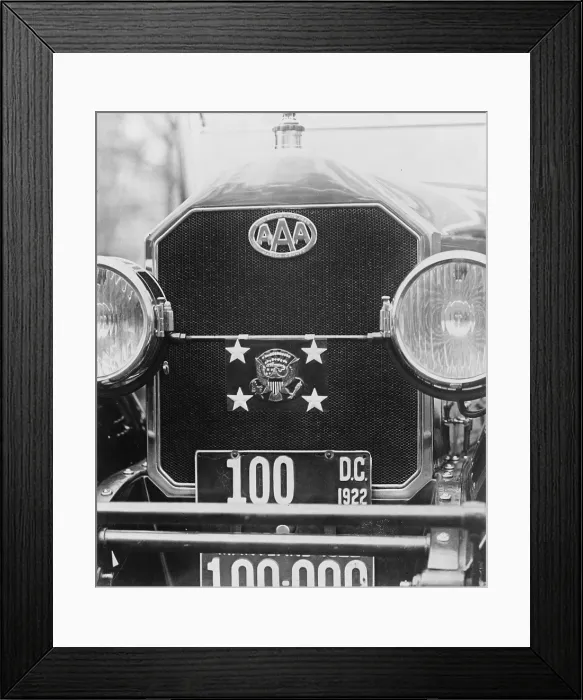 Framed Print : Front grill, bumpers, and headlights of President Warren G