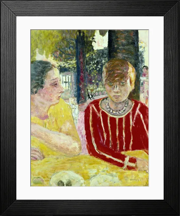 Framed Print : BONNARDPierre (1867-1947). Portrait of Madame Reine Natanson and Marthe Bonnard. 1928. Symbolism. Les Nabis. Oil on canvas. FRANCE. Paris Framed Print : BONNARDPierre (1867-1947). Portrait of Madame Reine Natanson and Marthe Bonnard. 1928. Symbolism. Les Nabis. Oil on canvas. FRANCE. Paris