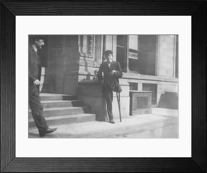 Framed Print : Child labor, boy with one leg, Neil Gallagher, went to work at about 9 years. Worked about two years in breaker. Tripper, tending door for 83 cents a day