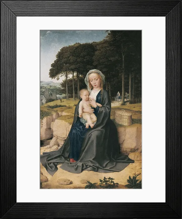 Framed Print : David, Gerard (1460-1523). Rest on the Flight into Egypt. 1523. Flemish art. Oil on wood. SPAIN. Madrid. Prado Museum. AISA / Everett Collection**US SALES ONLY**