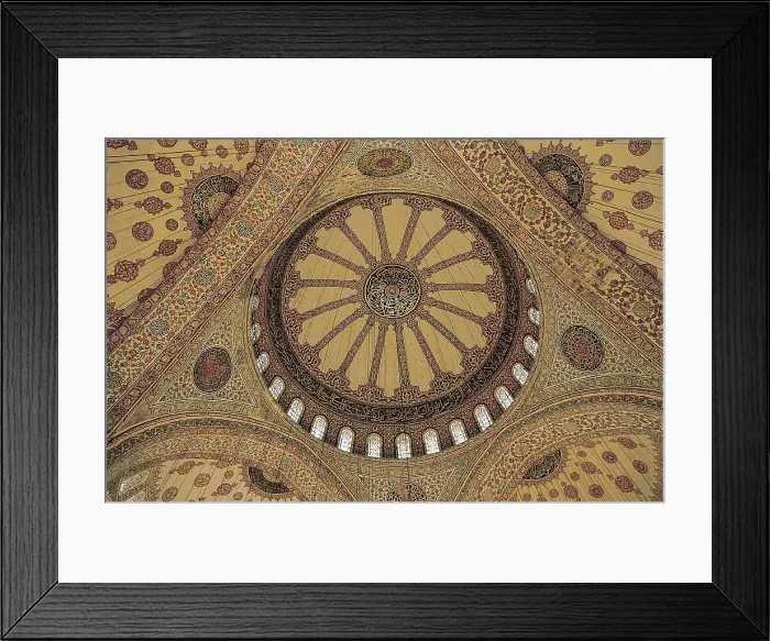 Framed Print : Mehmed Aga (1553-1625). Sultan Ahmed Mosque or Blue Mosque. 1603-1617. TURKEY. Istanbul. Sultan Ahmed Mosque (Blue Mosque). Ottoman art. Architecture