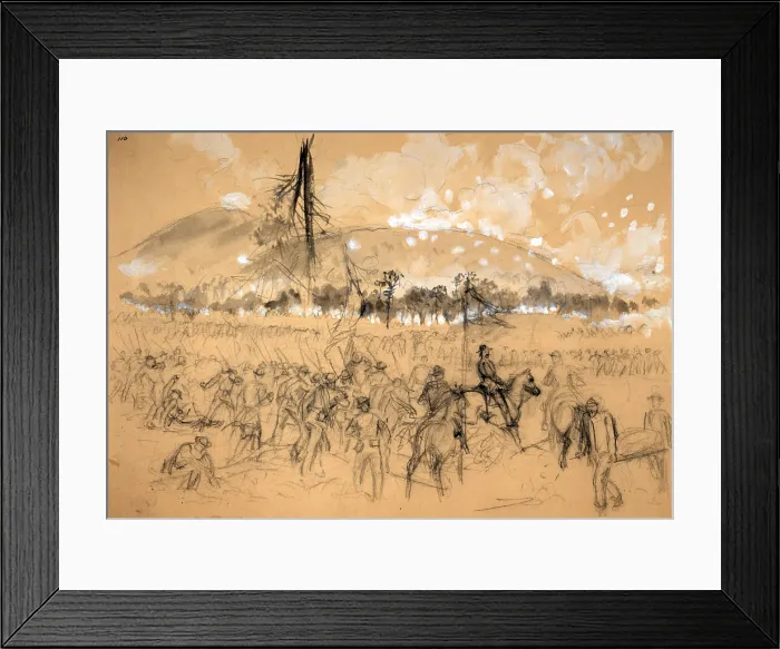 Framed Print : The Civil War, General William Tecumseh Sherman, at the Battle of Kennesaw Mountain, Georgia Framed Print : The Civil War, General William Tecumseh Sherman, at the Battle of Kennesaw Mountain, Georgia