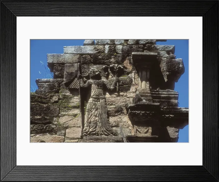 Framed Print : ARGENTINA. MISIONES. San Ignacio Mini. Jesuit Missionfounded at the beginning of 17th c. Decorative detail of the church. AISA / Everett Collection (49739)**US SALES ONLY**