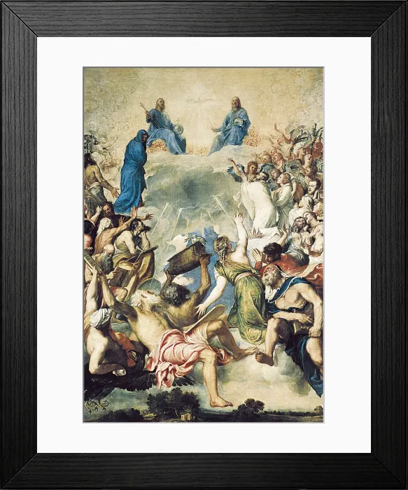 Framed Print : TTITIA, Tiziano Vecello, also called (1490-1576). The Holy Trinity. 1553 - 1554. Renaissance art. Cinquecento. Oil on canvas. SPAIN. Madrid. Prado Museum Framed Print : TTITIA, Tiziano Vecello, also called (1490-1576). The Holy Trinity. 1553 - 1554. Renaissance art. Cinquecento. Oil on canvas. SPAIN. Madrid. Prado Museum