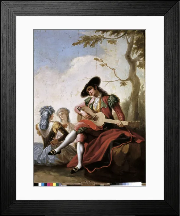 Framed Print : BAYEU Y SUBIAS, Ramn (1746-1793). Majo Playing Guitar. Oil on canvas. SPAIN. Madrid. Prado Museum. AISA / Everett Collection**US SALES ONLY**