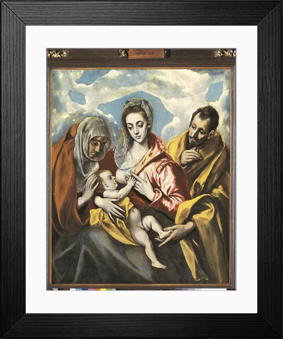 Framed Print : GrecoDomnikos Theotokpouloscalled El (1541-1614). Holy Family with Saint Anne. ca. 1597. SPAIN. Toledo. Hospital de Tavera. Mannerism art. Oil on canvas