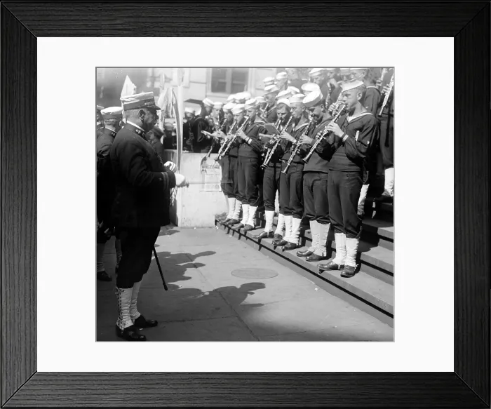 Framed Print : John Philip Sousa (left), American composer, circa early 1900s
