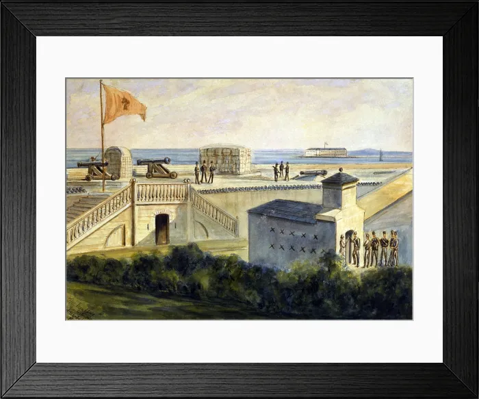 Framed Print : The Civil War, Fort Moultrie, Charleston Harbor, by A. Vizitelly, 1861 Framed Print : The Civil War, Fort Moultrie, Charleston Harbor, by A. Vizitelly, 1861