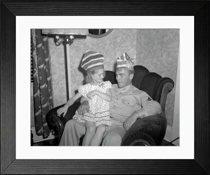 Framed Print : World War II, Proudly seated on Sergeant French L