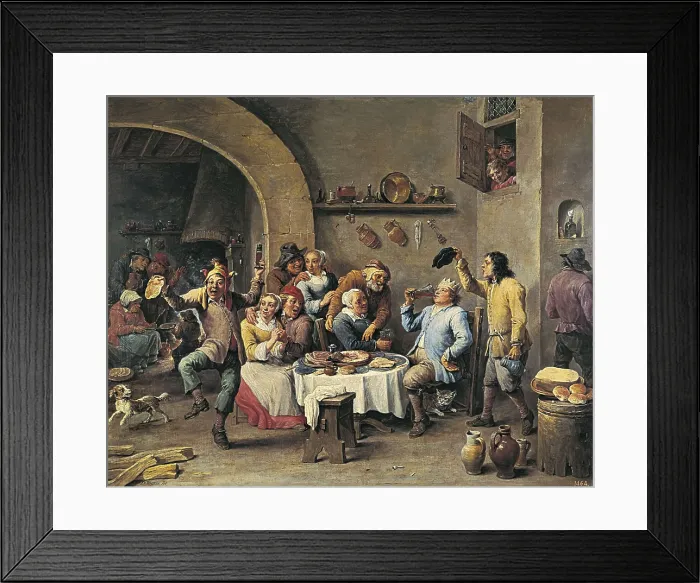 Framed Print : TENIERS II, David, 'the Younger' (1610-1690). The King Drinks. Flemish art. Oil on canvas. SPAIN. Madrid. Prado Museum. AISA / Everett Collection**US SALES ONLY**