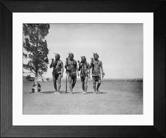 Framed Print : Arikara, American Indians, original title: Night medicine men, photograph by Edward S. Curtis, 1908 Framed Print : Arikara, American Indians, original title: Night medicine men, photograph by Edward S. Curtis, 1908