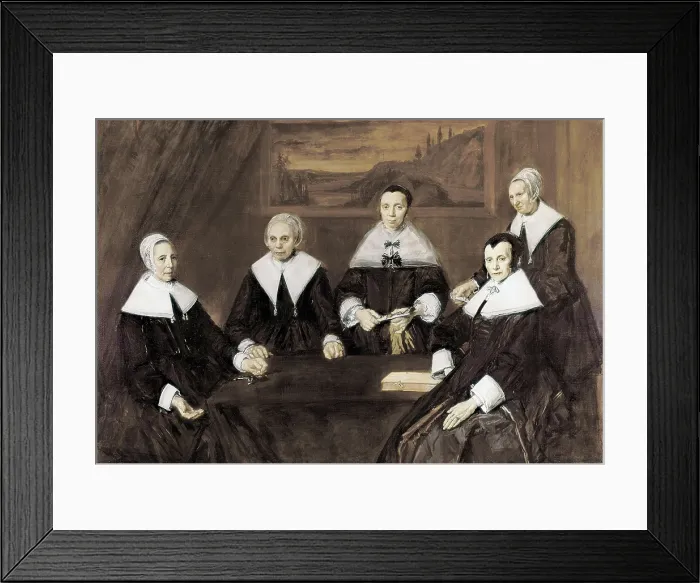 Framed Print : HALS, Frans (1580-1666). Regentesses of the Old Men's Alms House. 1664. Baroque art. Oil on canvas. NETHERLANDS. Haarlem. Frans Hals Museum