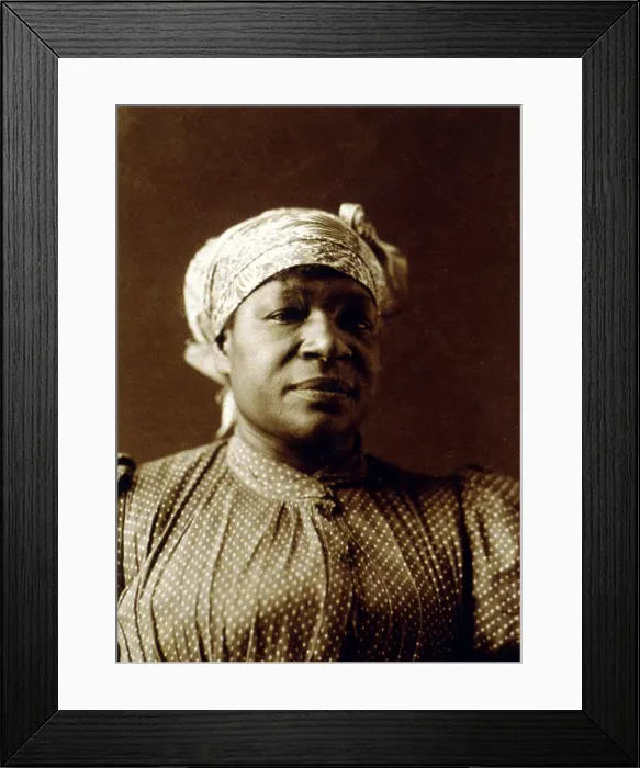 Framed Print : 1897 portrait of an African American woman named Margaret, by noted photographer, Frances Stebbins (1854-1941)