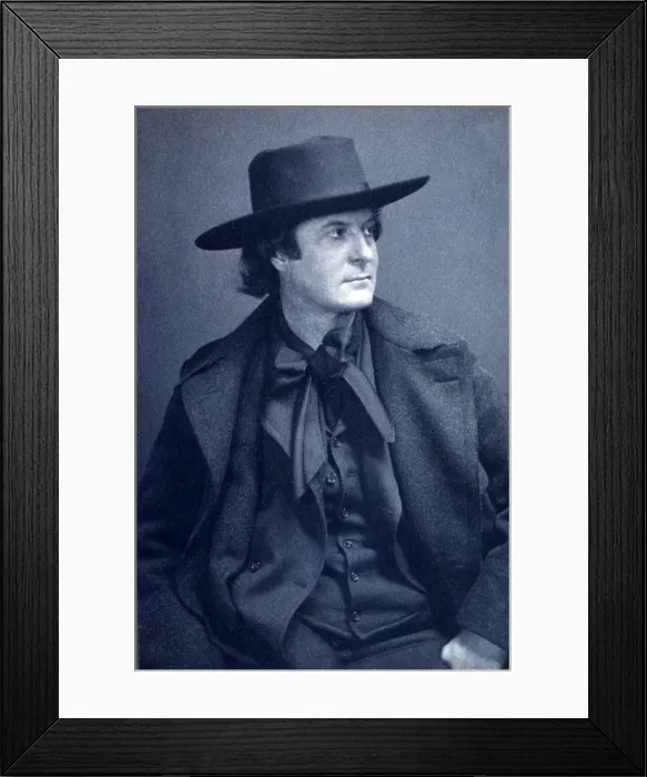 Framed Print : Elbert Hubbard (1856-1915), American writer and publisher, in portrait by Zadia Ben-Yusuf, ca. 1900