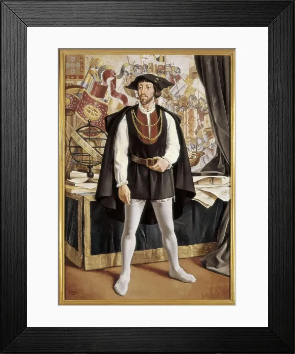 Framed Print : John II, called 'The Perfect Prince' (1455-1494). Portrait by Antonio Menndez. Painting. AISA / Everett Collection**US SALES ONLY**