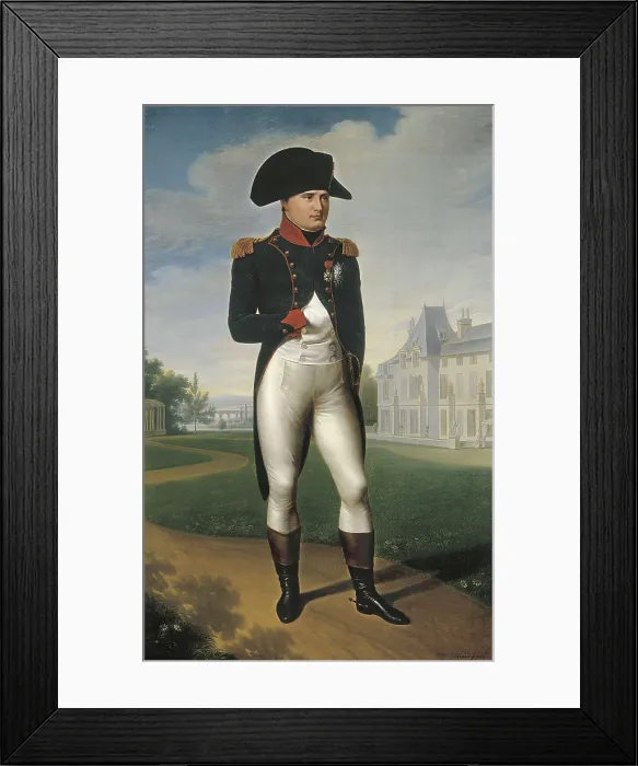 Framed Print : Napoleon I in Front of the Chateau de Malmaison. ca. 1804. Work attributed formerly to Franois Grard. Oil on canvas. FRANCE. Rueil-Malmaison Framed Print : Napoleon I in Front of the Chateau de Malmaison. ca. 1804. Work attributed formerly to Franois Grard. Oil on canvas. FRANCE. Rueil-Malmaison