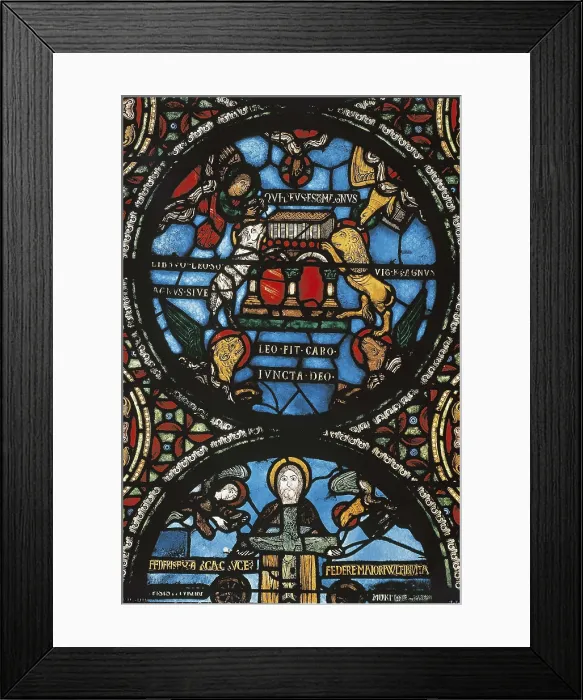 Framed Print : FRANCE. Paris. Abbey of Saint-Denis. Chapel of St. Philip. Scenes from the Bible. Gothic art. Glass window. AISA / Everett Collection**US SALES ONLY** Framed Print : FRANCE. Paris. Abbey of Saint-Denis. Chapel of St. Philip. Scenes from the Bible. Gothic art. Glass window. AISA / Everett Collection**US SALES ONLY**