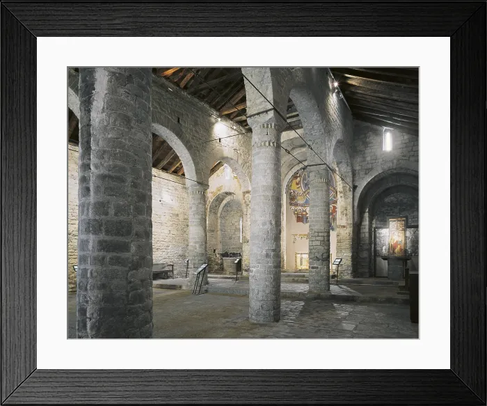 Framed Print : Church of Sant Climent in TaUll. ca. 1123. SPAIN. Vall de Boi. TaUll. Church of Sant Climent. Romanesque art. Architecture. - P Framed Print : Church of Sant Climent in TaUll. ca. 1123. SPAIN. Vall de Boi. TaUll. Church of Sant Climent. Romanesque art. Architecture. - P