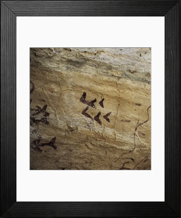 Framed Print : SPAIN. Vlez Blanco. Cave of Los Letreros. Schematic figures (7500-5000 BC). Upper Paleolithic. ; Neolithic art. Cave. AISA / Everett Collection**US SALES ONLY** Framed Print : SPAIN. Vlez Blanco. Cave of Los Letreros. Schematic figures (7500-5000 BC). Upper Paleolithic. ; Neolithic art. Cave. AISA / Everett Collection**US SALES ONLY**