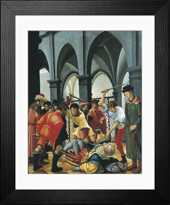 Framed Print : ALTDORFER, Altbrecht (1480-1538). The Martyrdom of St Florian. ca. 1530. Renaissance art. Oil on wood. CZECH Rep.. Prague. National Gallery in Prague Framed Print : ALTDORFER, Altbrecht (1480-1538). The Martyrdom of St Florian. ca. 1530. Renaissance art. Oil on wood. CZECH Rep.. Prague. National Gallery in Prague