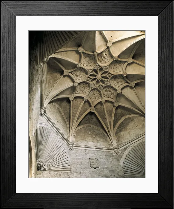 Framed Print : SPAIN. Palenzuela. Church of Saint John. Groined vault of the chapel of the Inmaculada (15th c.). Gothic art. Architecture. AISA / Everett Collection (53215)**US SALES ONLY**