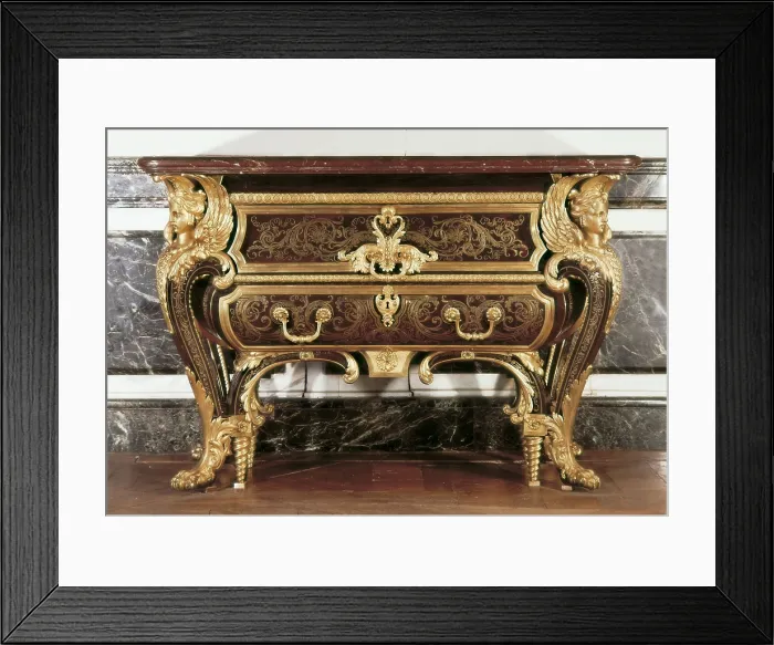 Framed Print : FRANCE. Versailles. Palace of Versailles. Lowboy (18th c.). Rococo. Furniture. AISA / Everett Collection (61009)**US SALES ONLY**