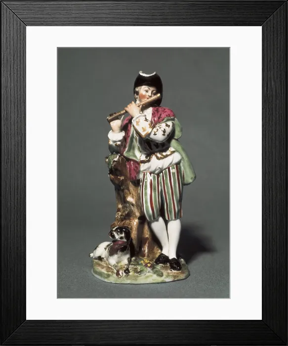 Framed Print : Porcelain of Vienna with flautist's figure (18th c.). AISA / Everett Collection (57066)**US SALES ONLY**