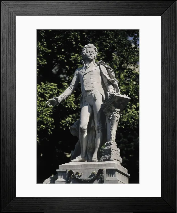 Framed Print : MOZART, Wolfgang Amadeus (1756-1791). Monument of Mozart at the Hofburg in Vienna. Sculpture on rock. AUSTRIA. VIENNA. Vienna. AISA / Everett Collection**US SALES ONLY**
