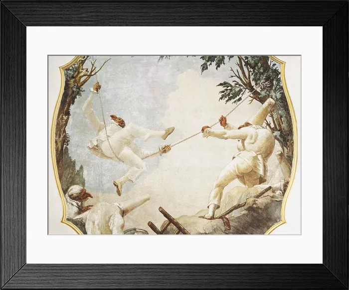 Framed Print : TIEPOLOGiovanni Domenico (1727-1804); TIEPOLOGiovanni Domenico (1727-1804). The Swing of Pulchinella. 1793; The Swing of Pulchinella. 1793