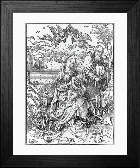 Framed Print : The Virgin with child holding a book, by Albrecht Durer, circa 1498
