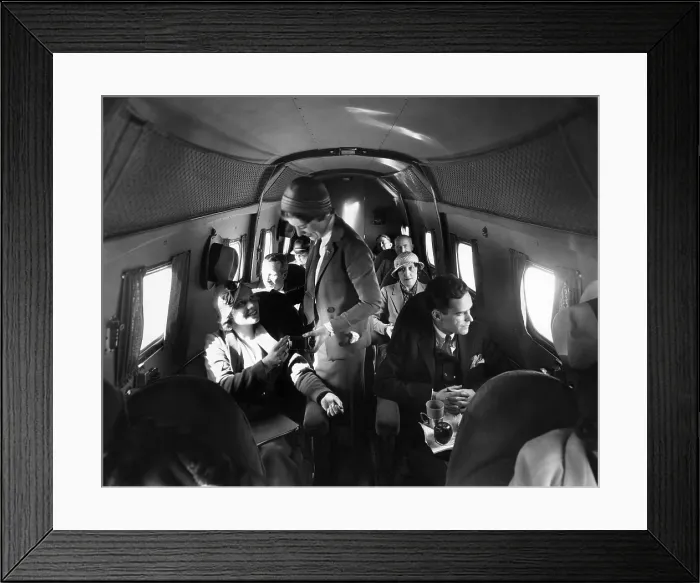 Framed Print : Interior of United Airlines Boeing airplane, 1935. Courtesy: CSU Archives / Everett Collection
