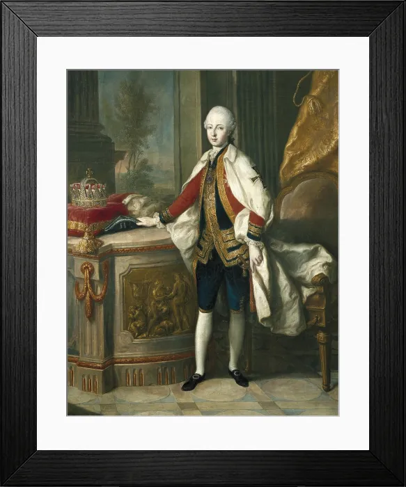 Framed Print : MAXIMILIAN I Joseph (1756-1825). Prince-elector (KurfUrst) of the Holy Roman Empire and first ruler of Baviera (1806-1825). Painting from 18th century. Austrian school