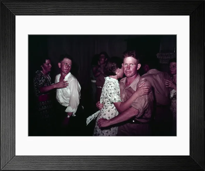 Framed Print : Couples at square dance, McIntosh County, Oklahoma, by Lee Russell, for the Farm Securities Administration, circa 1939 / 1940 Framed Print : Couples at square dance, McIntosh County, Oklahoma, by Lee Russell, for the Farm Securities Administration, circa 1939 / 1940