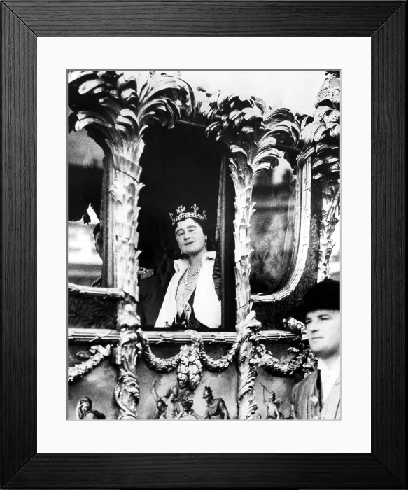 Framed Print : Queen Elizabeth I, a commoner, although of noble Scottish lineage, ride with King George to open the first state parliament of their reign. 11 / 2 / 37