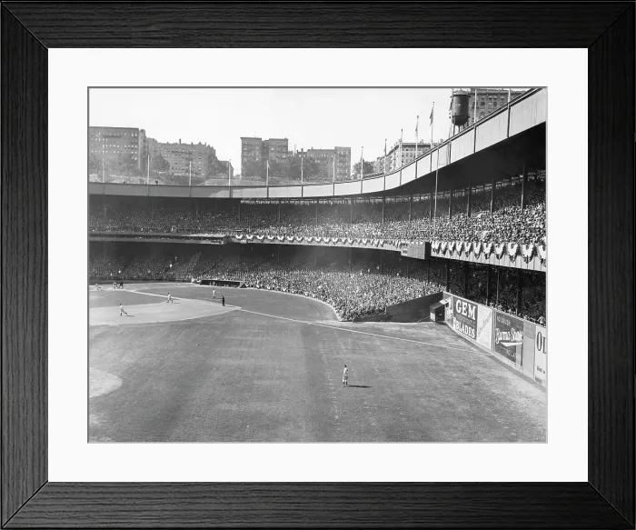 Framed Print : Polo Grounds, during the first game of the 1933 World Series between the New York Giants and the Washington Senators. New York, October 3, 1933