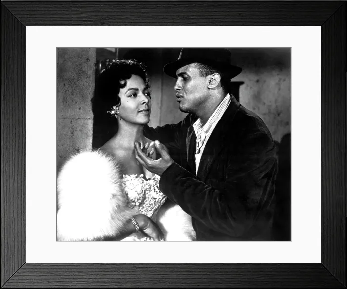 Framed Print : CARMEN JONES, Dorothy Dandridge, Harry Belafonte, 1954. TM and Copyright (c) 20th Century Fox Film Corp. All rights reserved. Courtesy: Everett Collection