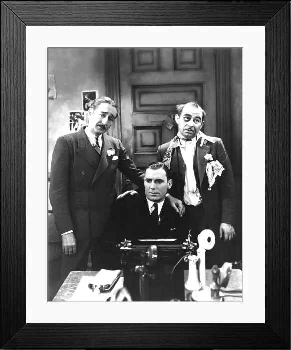 Framed Print : THE FRONT PAGE, Adolphe Menjou, Pat O'Brien, Maurice Black, 1931