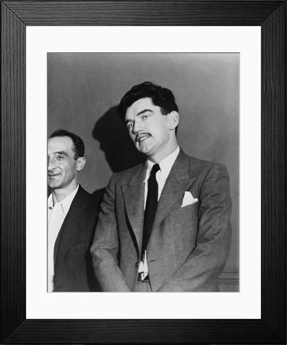 Framed Print : Gangster Vincent Coll, at the Bathgate Police Station, Bronx, New York after his arrest for the murder of five year old, Michael Vengalli