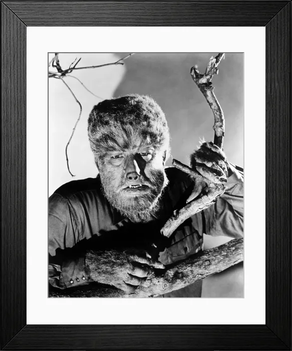 Framed Print : FRANKENSTEIN MEETS THE WOLF MAN, Lon Chaney, Jr. 1943