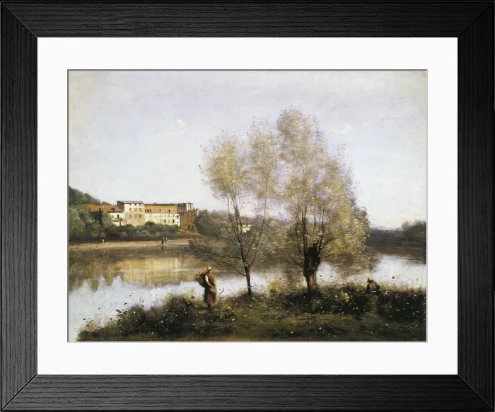 Framed Print : COROT, Jean-Baptiste Camille (1796-1875). Ville d'Avray. ca. 1865. Realism. Oil on canvas. UNITED STATES OF AMERICA. Washington. National Gallery of Art
