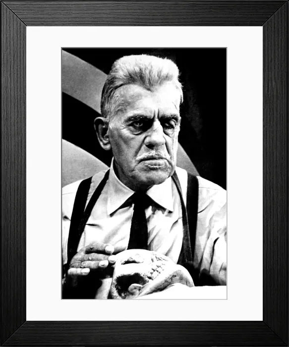 Framed Print : FRANKENSTEIN 1970, Boris Karloff, 1958