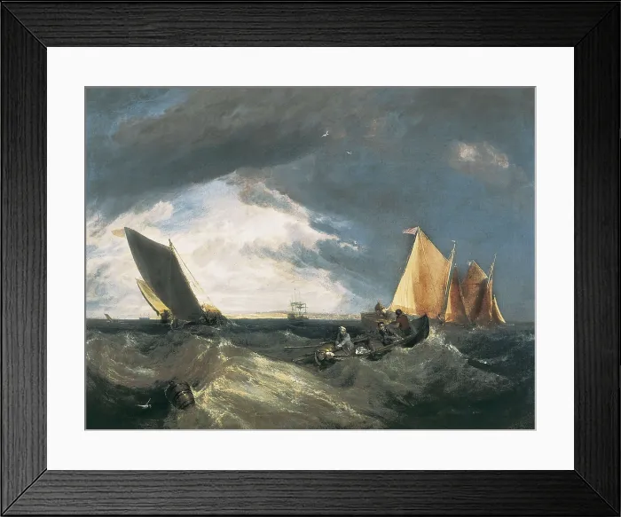 Framed Print : TURNER, Joseph Mallord William (1775-1851). The Junction of the Thames and the Medway. 1807. Romanticism. Gouache. UNITED STATES OF AMERICA. Washington. National Gallery of Art Framed Print : TURNER, Joseph Mallord William (1775-1851). The Junction of the Thames and the Medway. 1807. Romanticism. Gouache. UNITED STATES OF AMERICA. Washington. National Gallery of Art
