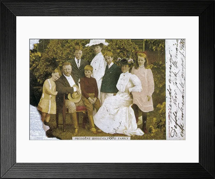 Framed Print : ROOSEVELT, Theodore (1858-1919). United States politician, President from 1901 to 1909. Presidente Roosevelt and his family. AISA / Everett Collection**US SALES ONLY** Framed Print : ROOSEVELT, Theodore (1858-1919). United States politician, President from 1901 to 1909. Presidente Roosevelt and his family. AISA / Everett Collection**US SALES ONLY**