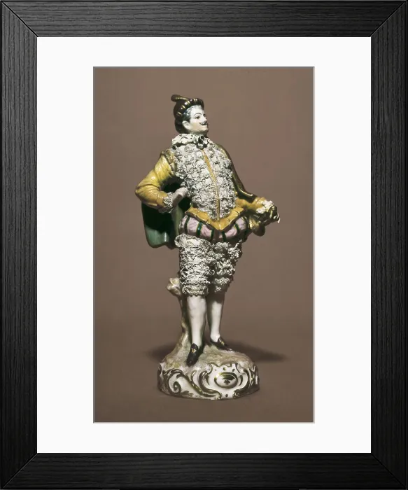 Framed Print : Figure of German porcelain (18th c.). Ceramics. AISA / Everett Collection (57047)**US SALES ONLY**