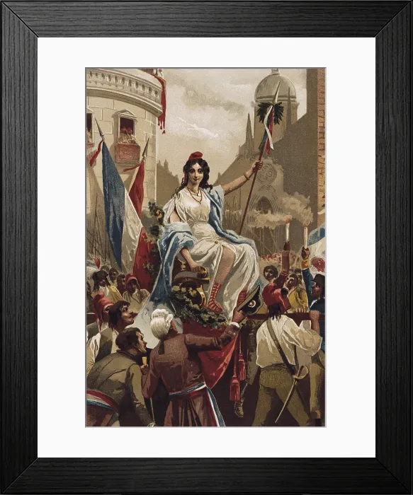 Framed Print : The Festival of Reason, created by the French National Assembly to replace religious festivities. Engraving. - Iberfoto / Everett Collection (200153)**US SALES ONLY**