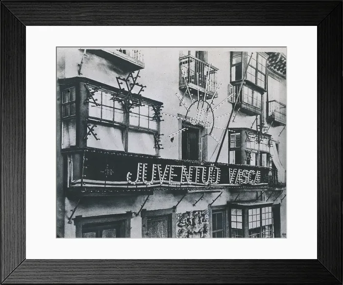 Framed Print : Spain (1904). Seat of Juventud Vasca (Basque Youth)youth organization of Basque Nationalist Party. SPAIN. Artea. Sabino Arana Foundation
