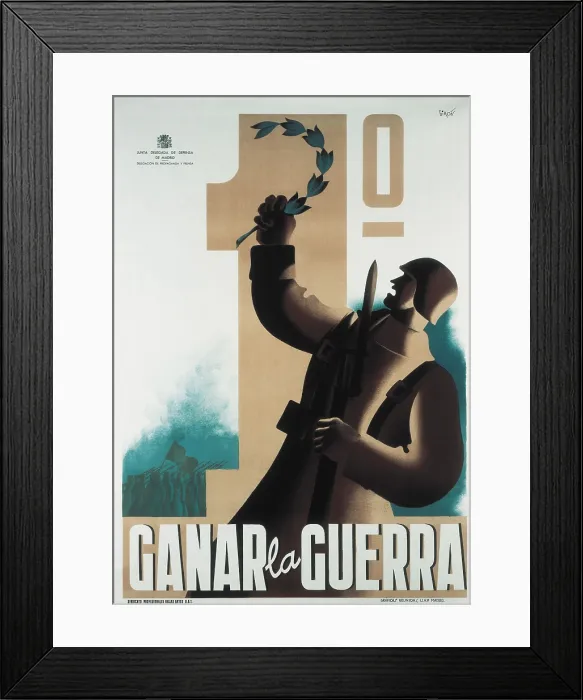 Framed Print : Spanish Civil War (1936-1939). 'Ganar la guerra primero' (First Win the War)